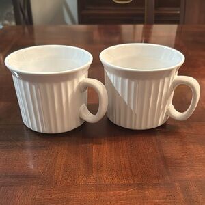 Corning Ware French White 20 oz Stoneware Soup Coffee Latte Mugs